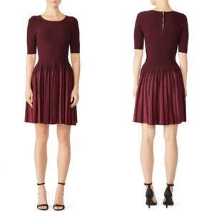 Milly Lurex Pleated Dress Size Small